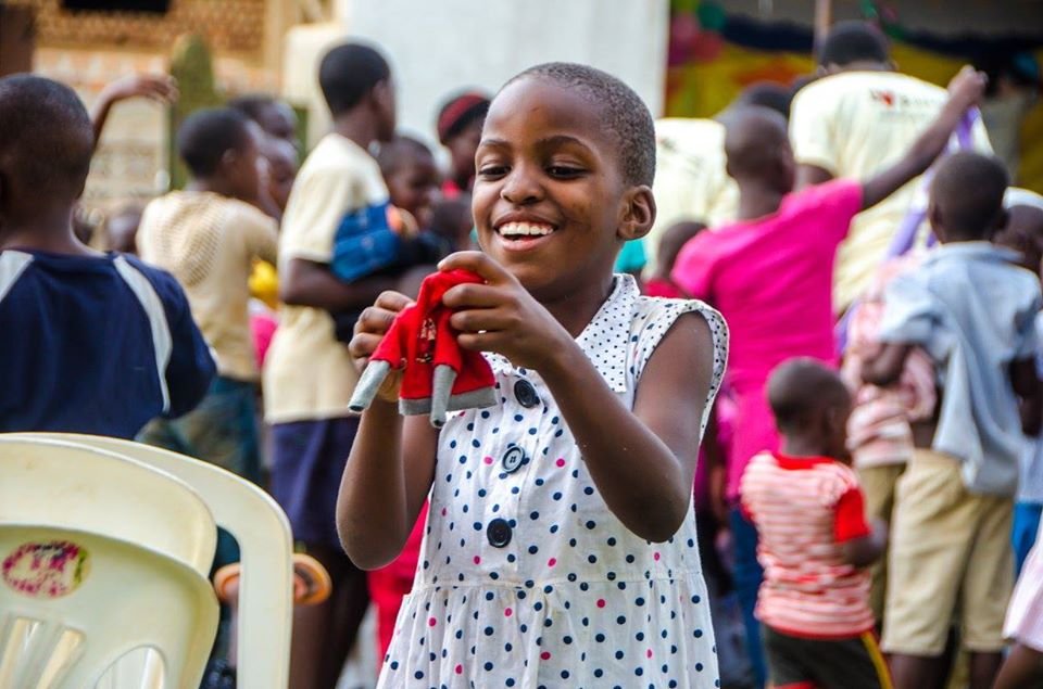 Children participating in community activities