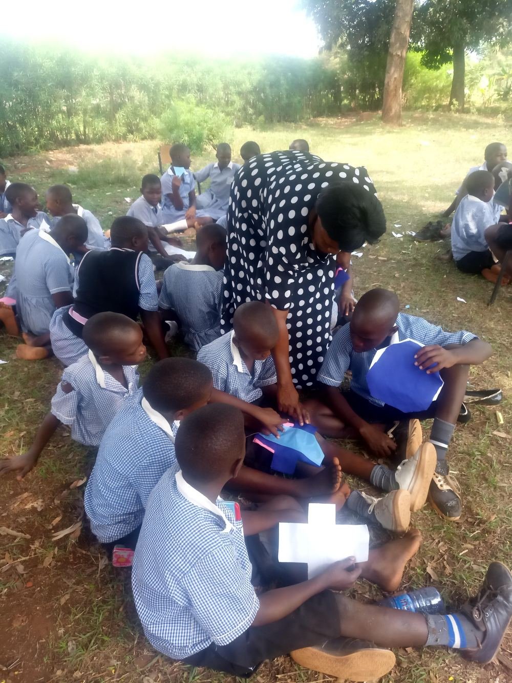 Pupils gathered for an education outreach session